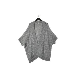 Crossley Baby Alpaca Superfine Chunky Open Knit Sweater Italy Small S Gray